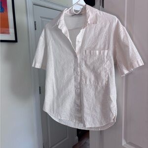 A&F oversized linen/cotton shirt